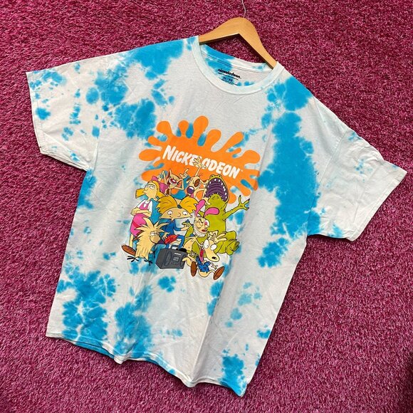 Nickelodeon Best Of Blue/white tie dye Tshirt size Extra Large - Picture 3 of 4